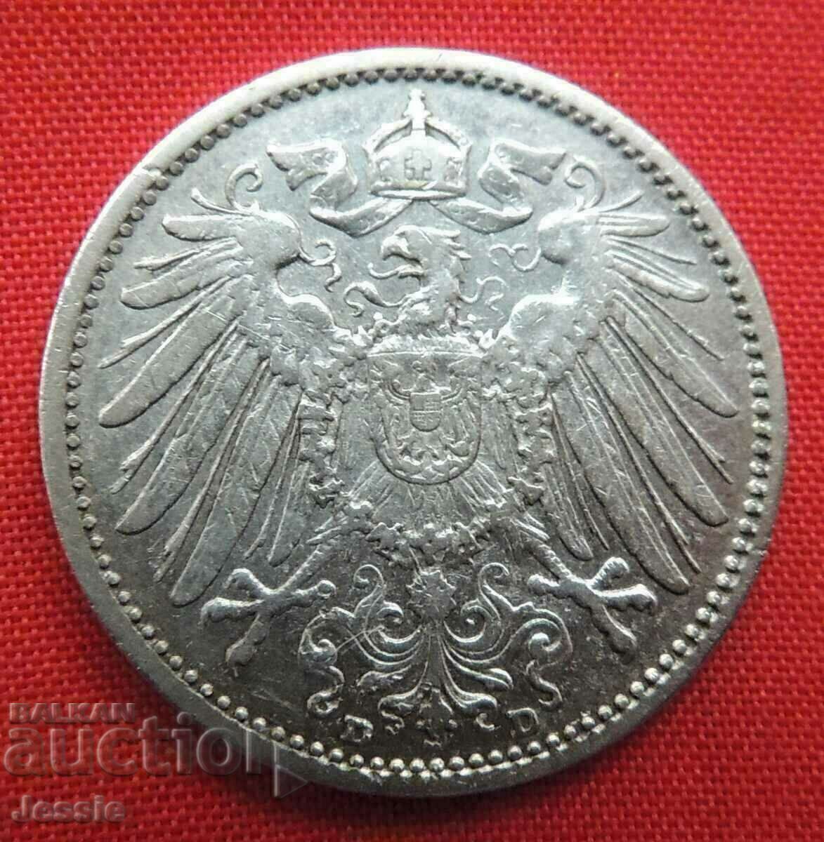 1 Marcu 1906 D Germania argint Munchen cu preț 36.40 BGN | € 18.61