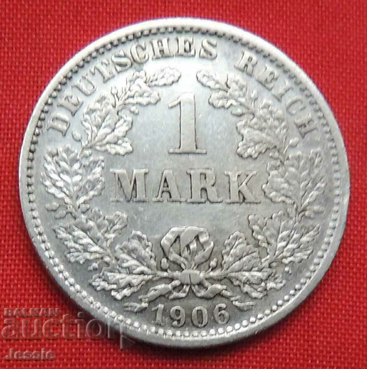 1 Mark 1906 D Germany silver Munich