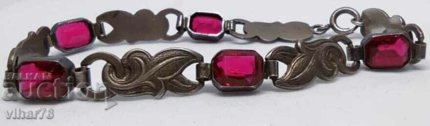 Old silver bracelet with tourmaline - 6 Old silver bracelet with tourmaline - 6