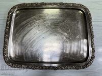 German thick silver plated tray. #3105