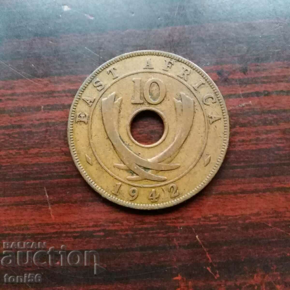 Africa de Est 10 centi 1942