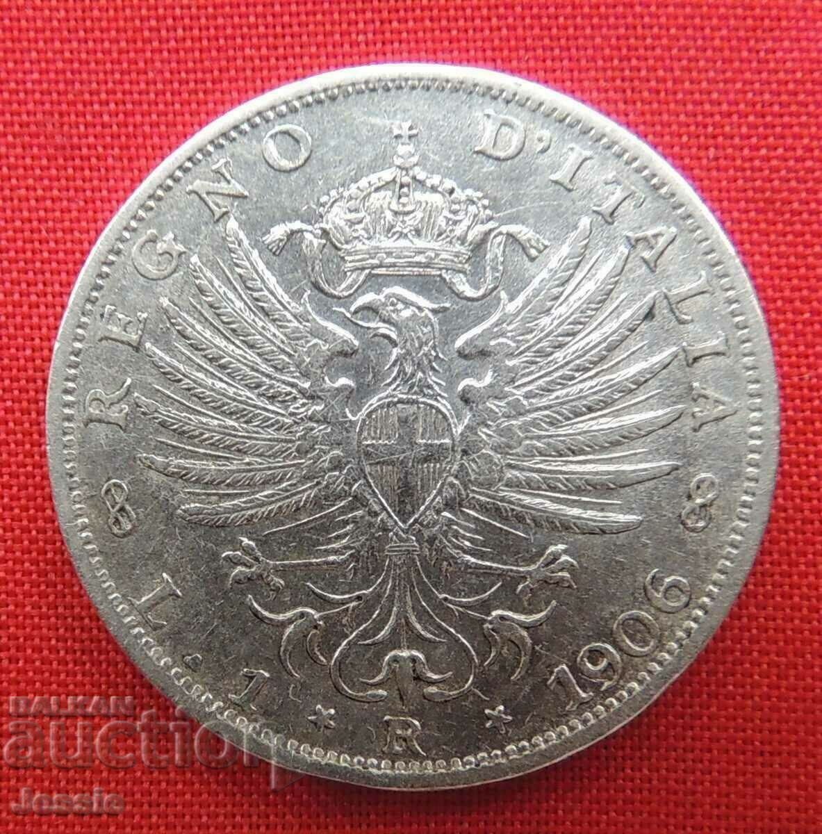 1 лира 1906 R Италия сребро Сравни и Прецени !