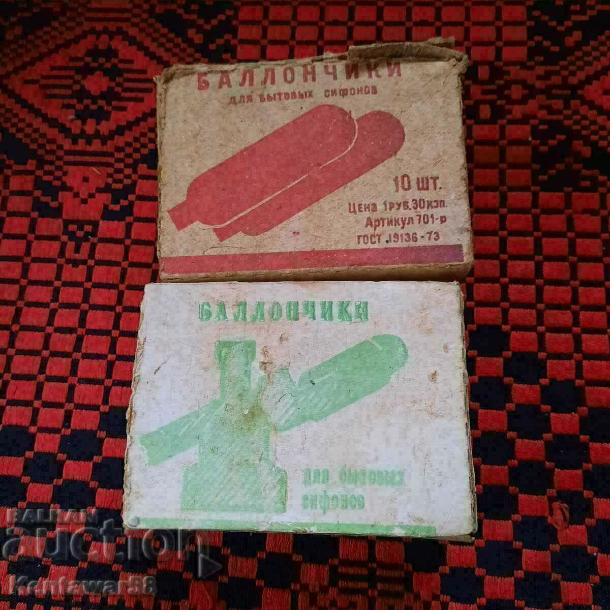 Cartridges for carbonated water.