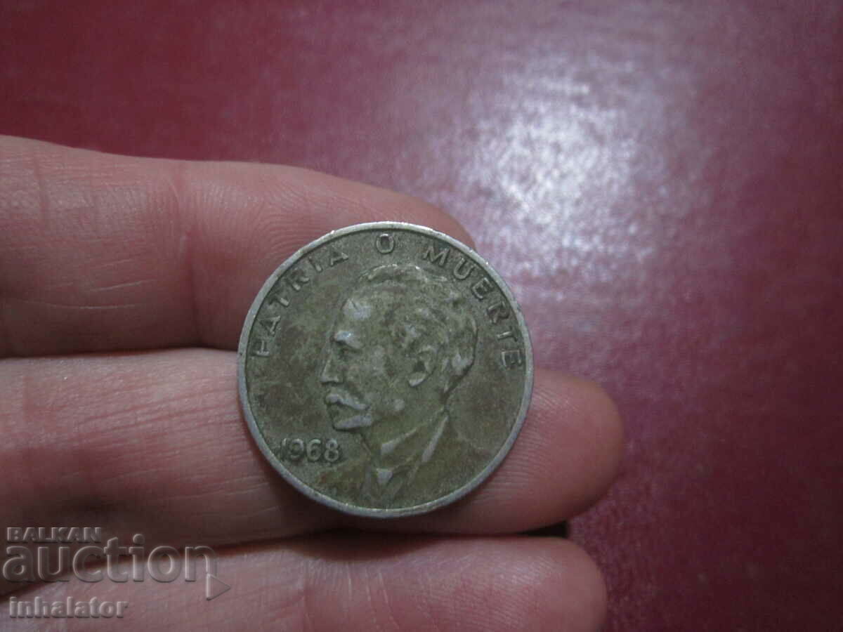 1968 год Куба 20 центаво - Хосе Марти