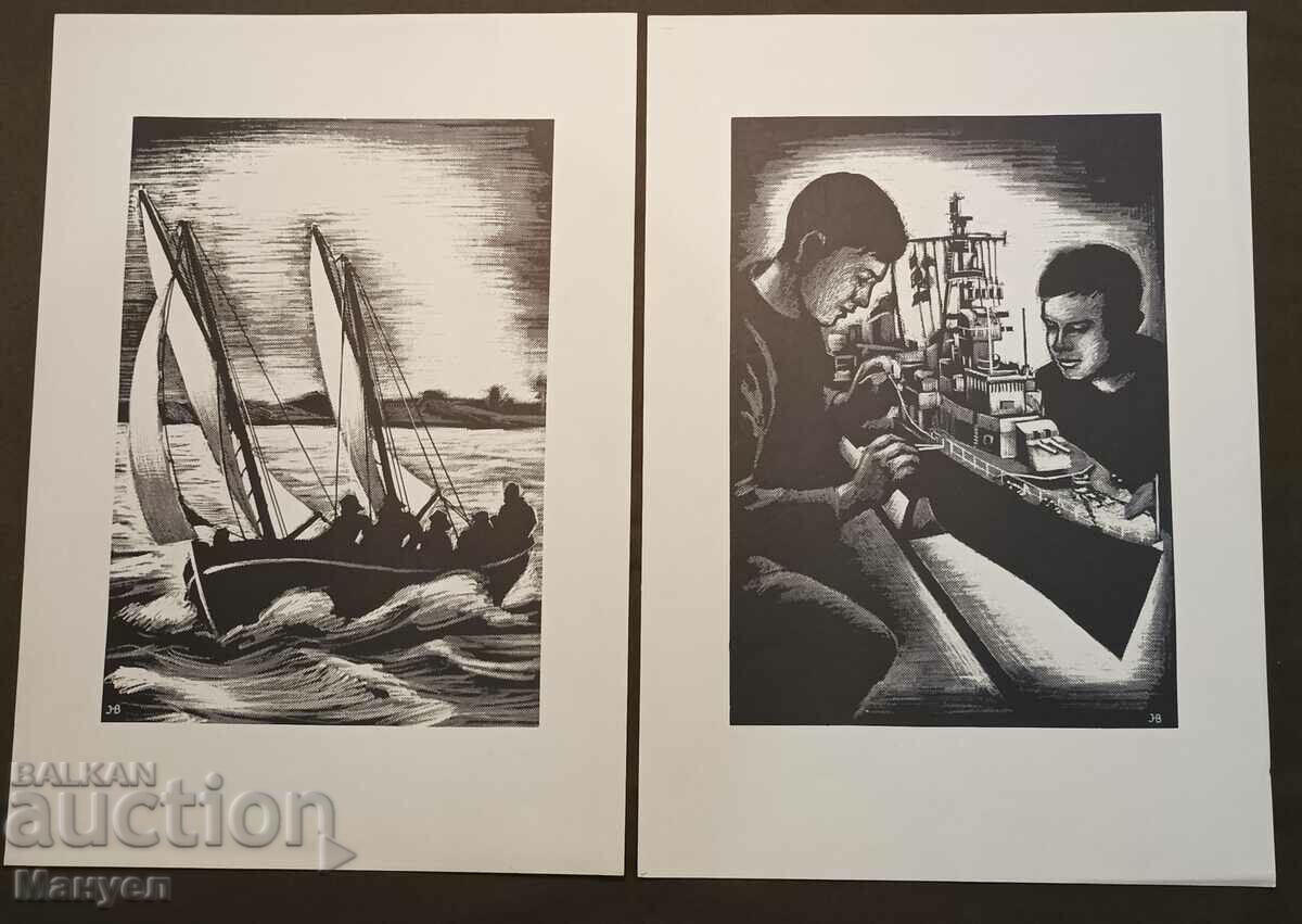 Луксозен албум с 10 бр.литографии и една снимка ГДР. - 5 Луксозен албум с 10 бр.литографии и една снимка ГДР. - 5