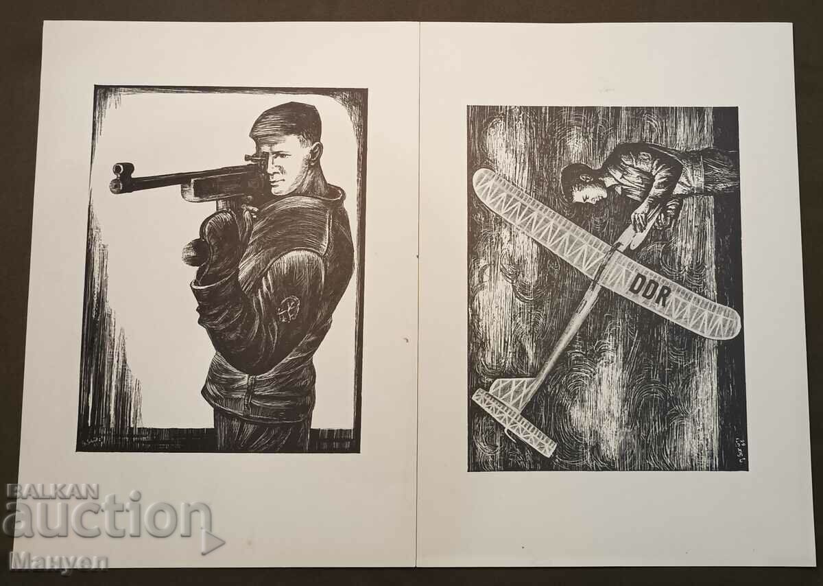 Луксозен албум с 10 бр.литографии и една снимка ГДР. - 6 Луксозен албум с 10 бр.литографии и една снимка ГДР. - 6