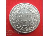 2 Franci 1922 B Elveția Argint