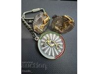 БФА сребро ръкавели + ключодържател