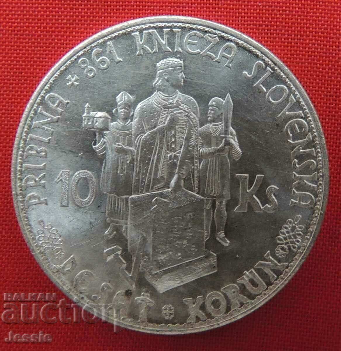 10 coroane 1944 Slovacia argint MINT