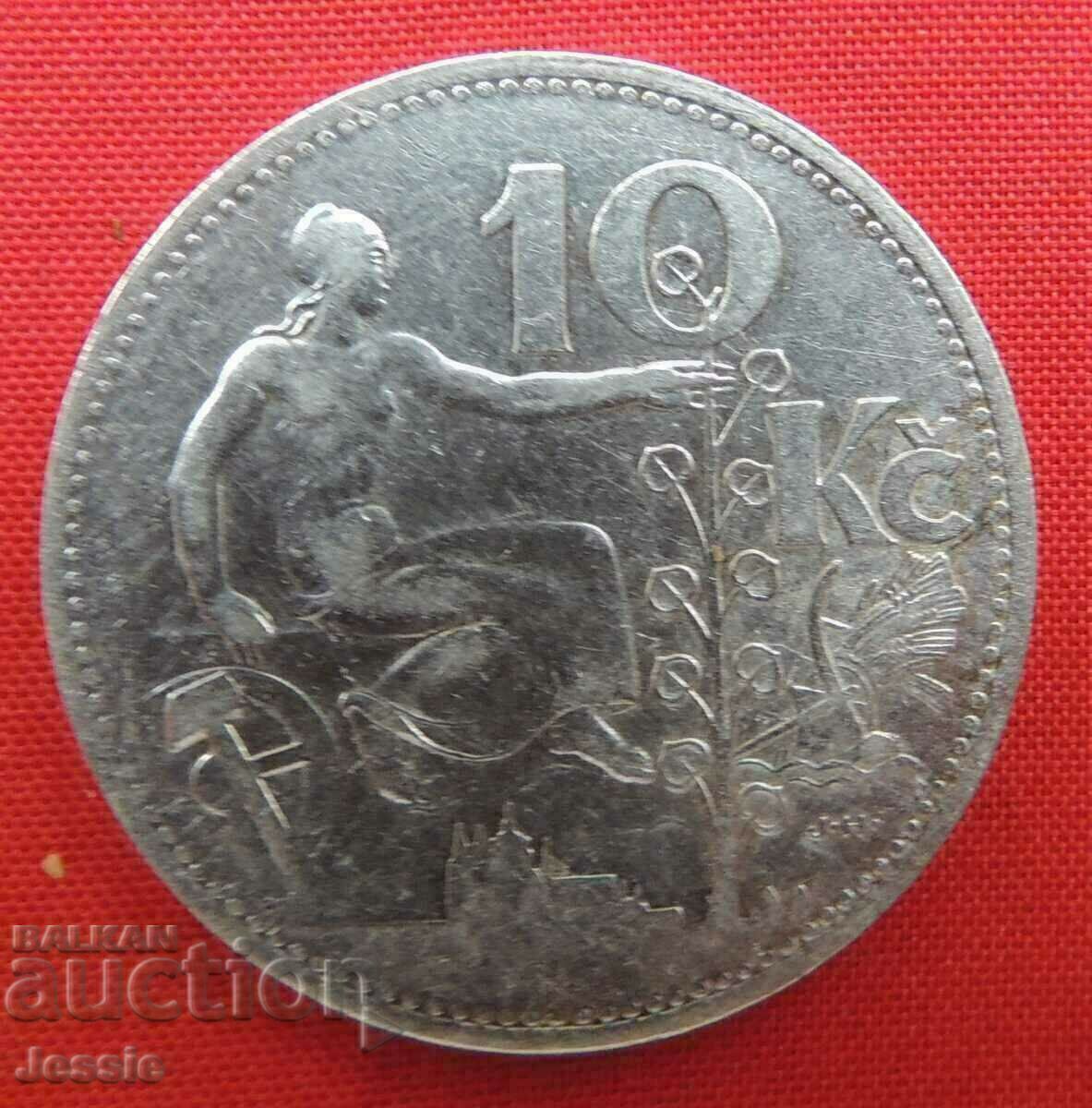 10 коруна 1930 Чехословакия сребро