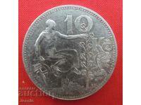 10 Korun 1930 Cehoslovacia argint
