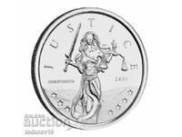 Silver 1oz Justice - Γιβραλτάρ 2021