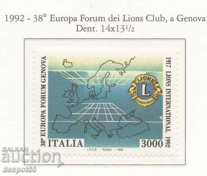 1992. Italy. 75th Anniversary of Lions International.