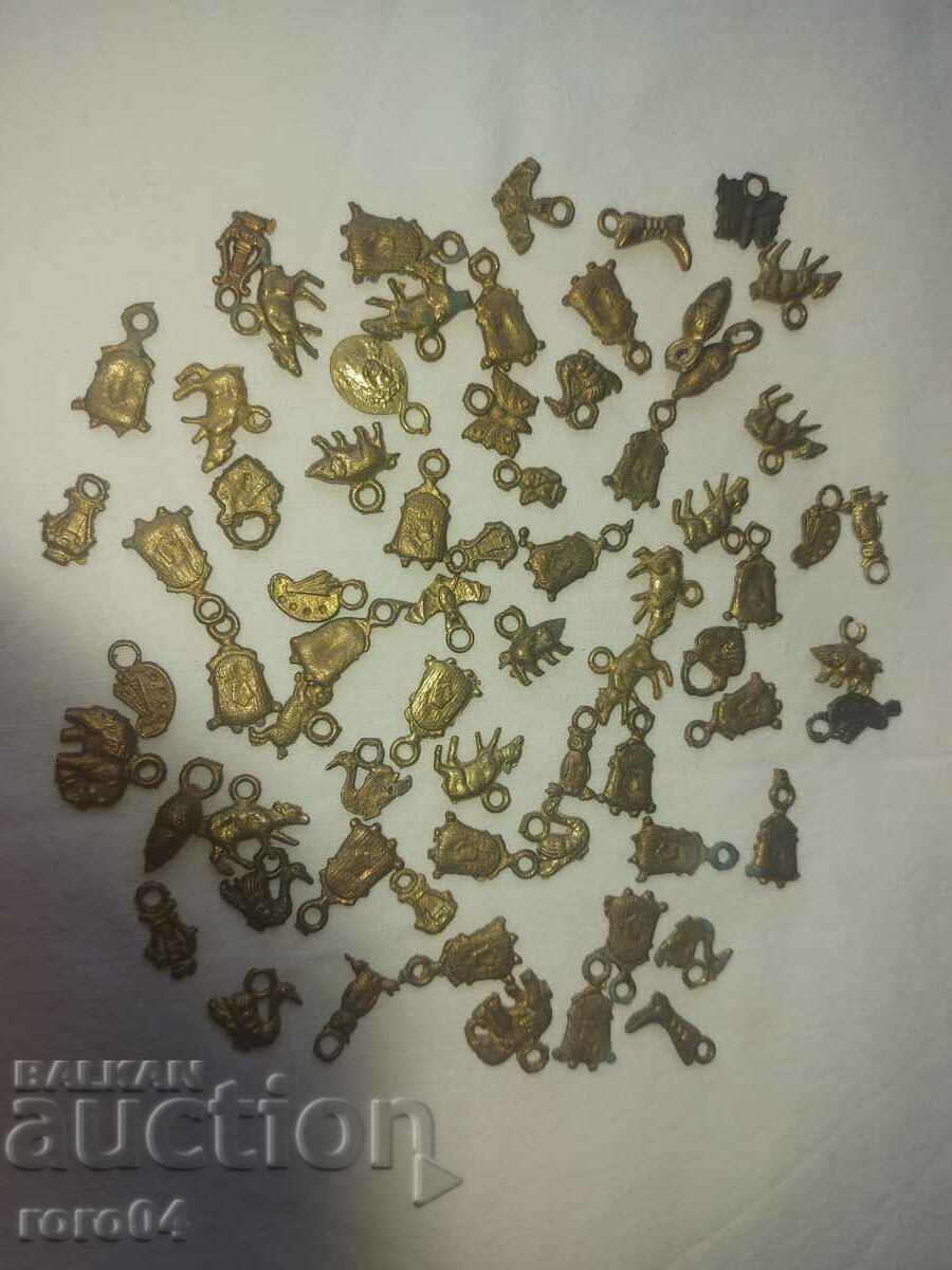 NECKLACE - PENDANTS - BRONZE - 124 GRAMS - 6