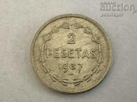 Spania - Pais Basco 2 pesetas 1937