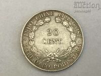 French Indochina 20 centimes 1937
