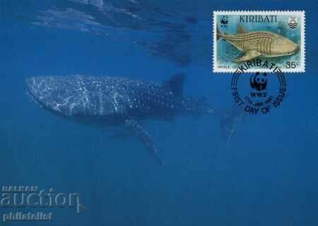 Кирибати 1991 -  4 броя Карти Максимум - WWF