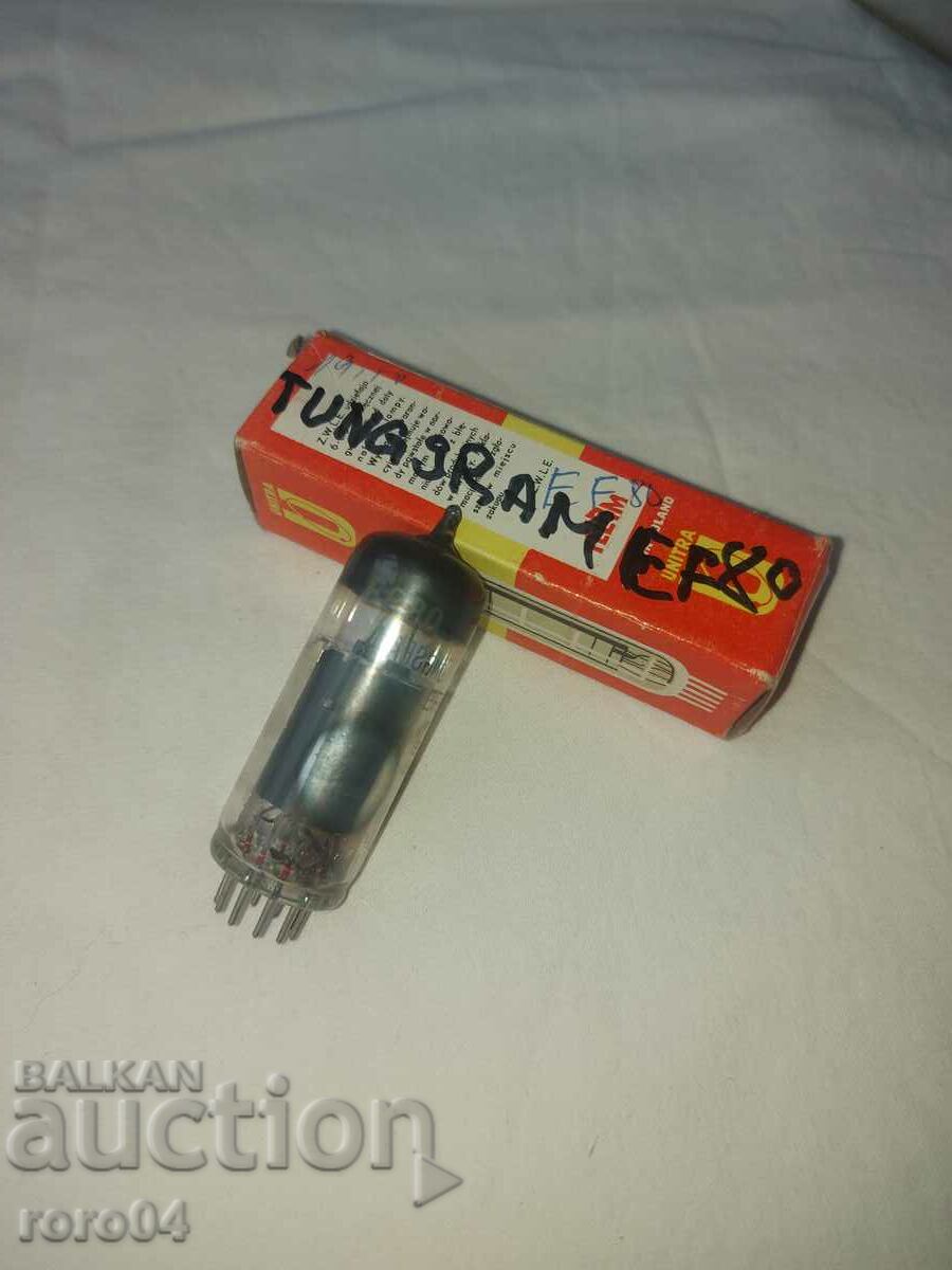 RADIO LAMP TUNGSRAM EF 80 - NEW - 6 RADIO LAMP TUNGSRAM EF 80 - NEW - 6