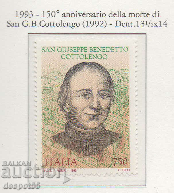 1993. Italia. Giuseppe Benedetto Cotolengo, sfântul bisericii.