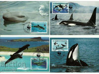Sao Tome and Principe 1992 - 4 κάρτες Maximum - WWF