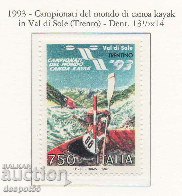 1993. Ιταλία. Παγκόσμιο Πρωτάθλημα Καγιάκ, Τρεντίνο.