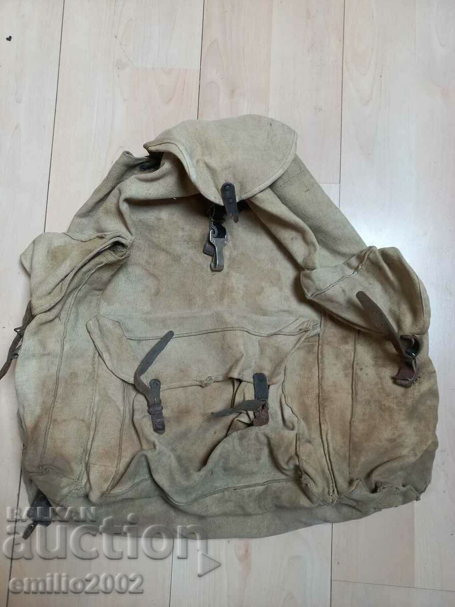 An old tourist or military backpack
