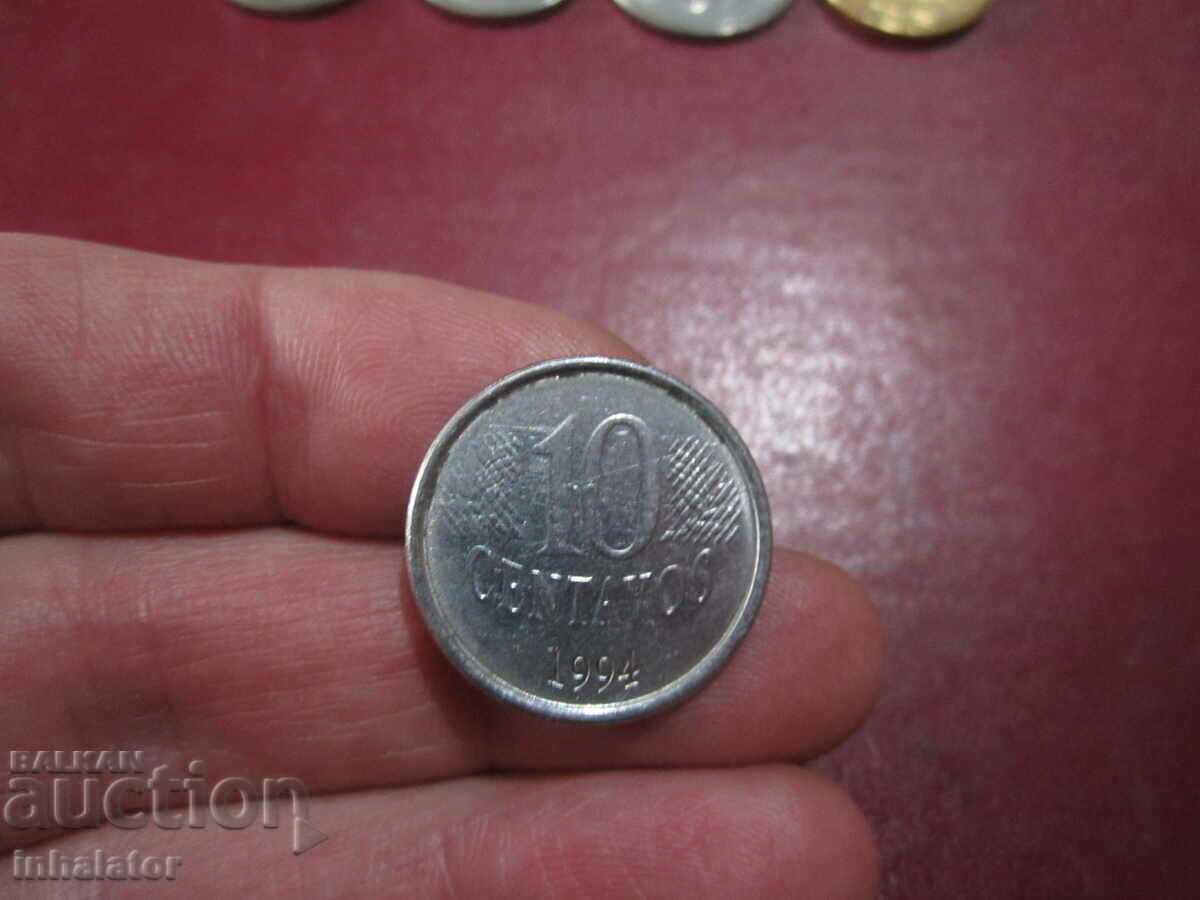 10 центавос 1994 год Бразилия