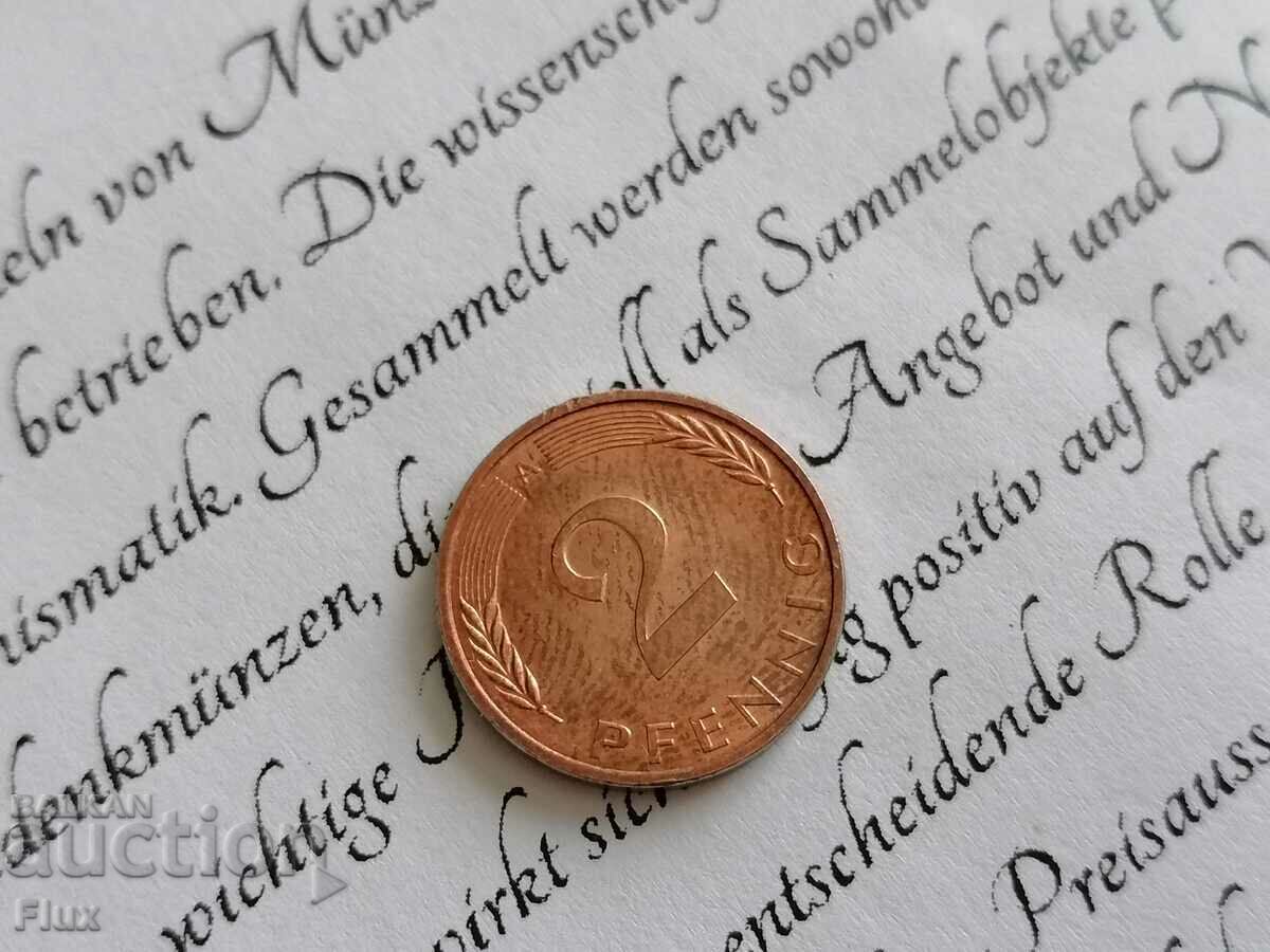Coin - Germany - 2 Pfennig | 1995; Series A