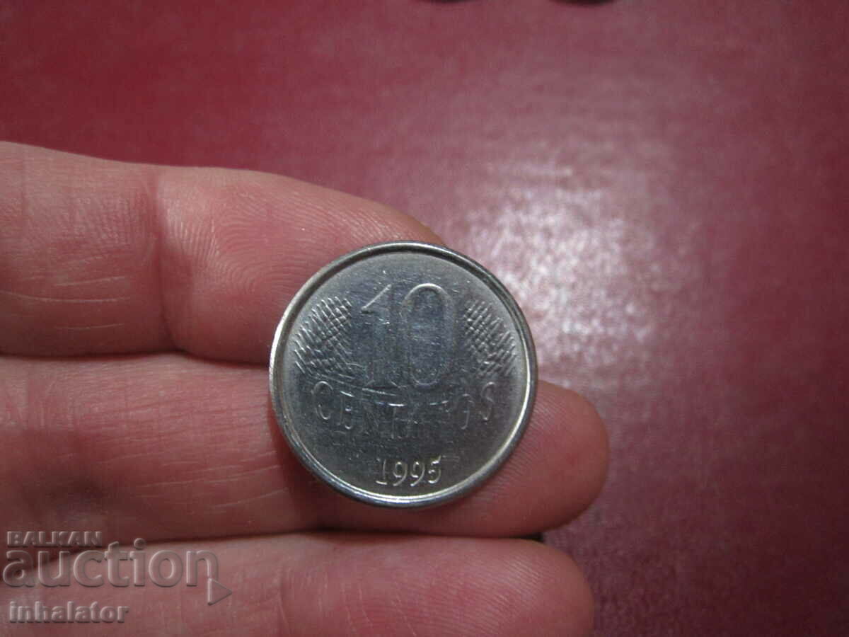 10 центавос 1995 год Бразилия