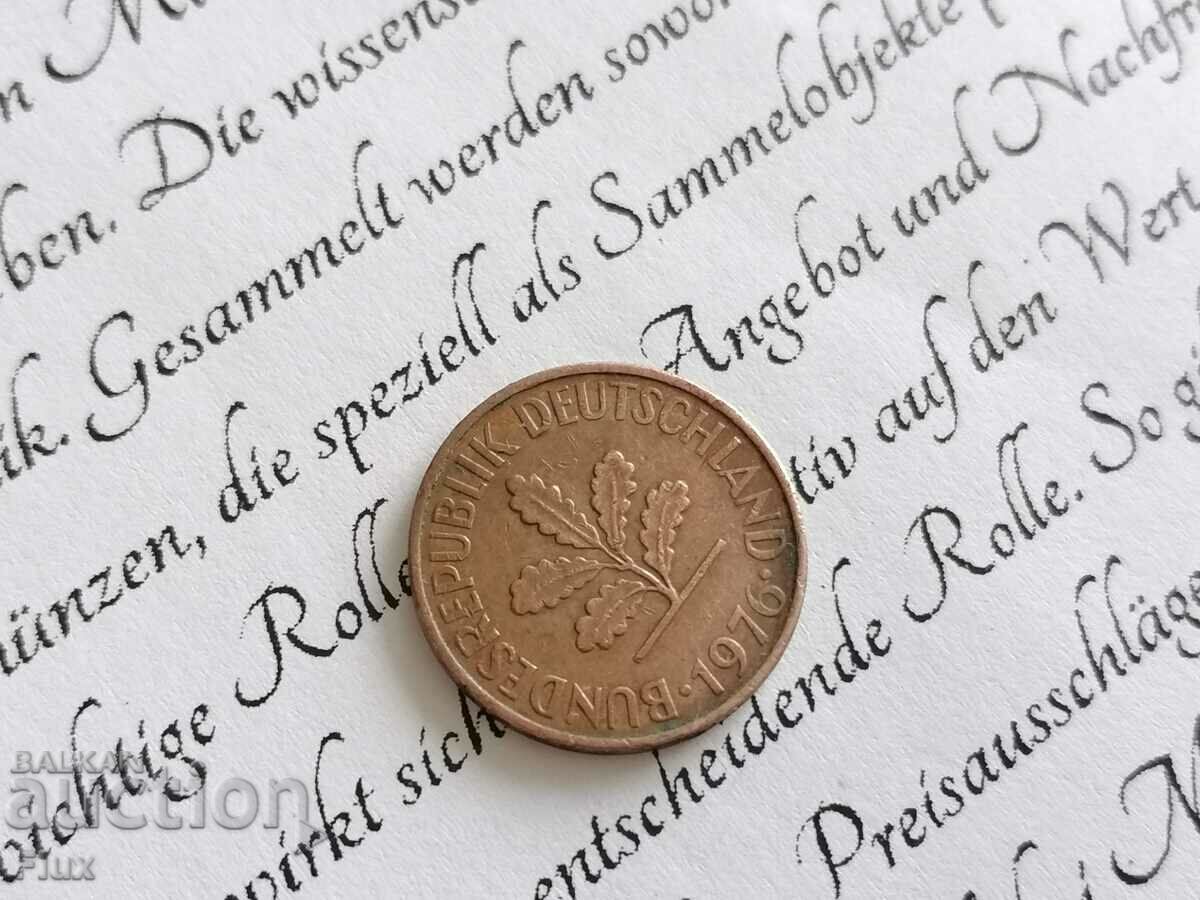 Κέρμα - Γερμανία - 2 Pfennig | 1976; σειρά J με τιμή 0.85 BGN | € 0.43 Κέρμα - Γερμανία - 2 Pfennig | 1976; σειρά J με τιμή 0.85 BGN | € 0.43