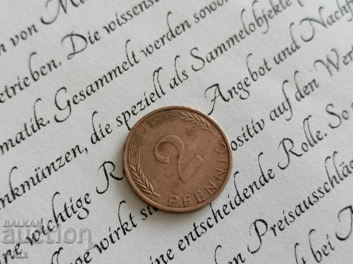 Coin - Germany - 2 Pfennig | 1976; series J