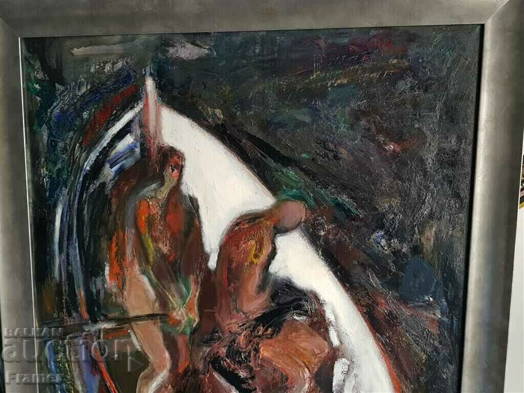 Petar Pironkov Rybolov 2005 Pictură mare în ulei cu preț € 2400.00 | 4694.01 BGN