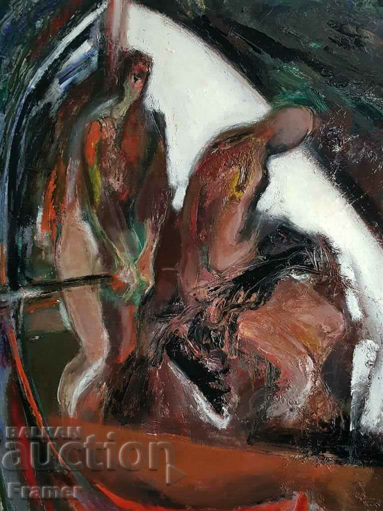 Petar Pironkov Rybolov 2005 Pictură mare în ulei - 6