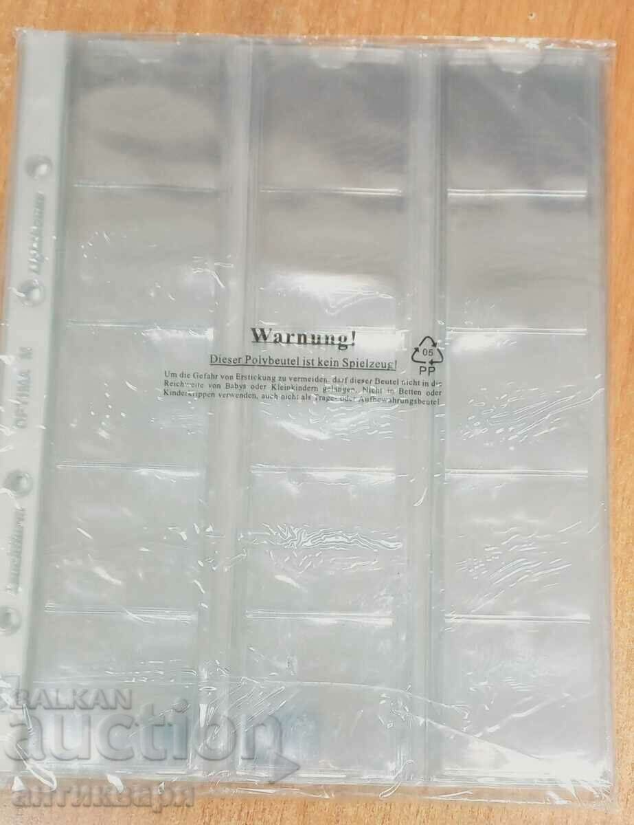 OPTIMA sheets for coins up to 42mm. with price 33.00 BGN | € 16.87 OPTIMA sheets for coins up to 42mm. with price 33.00 BGN | € 16.87