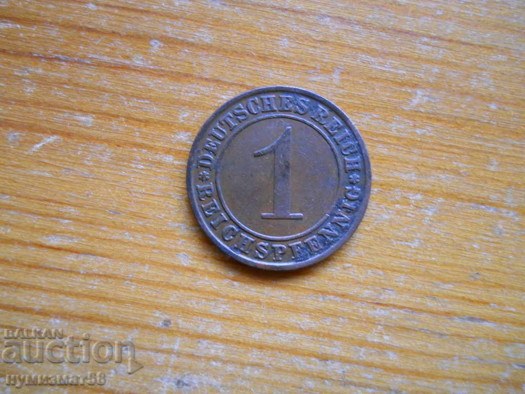 1 pfennig 1929 - Γερμανία ( A ) reichspfennig