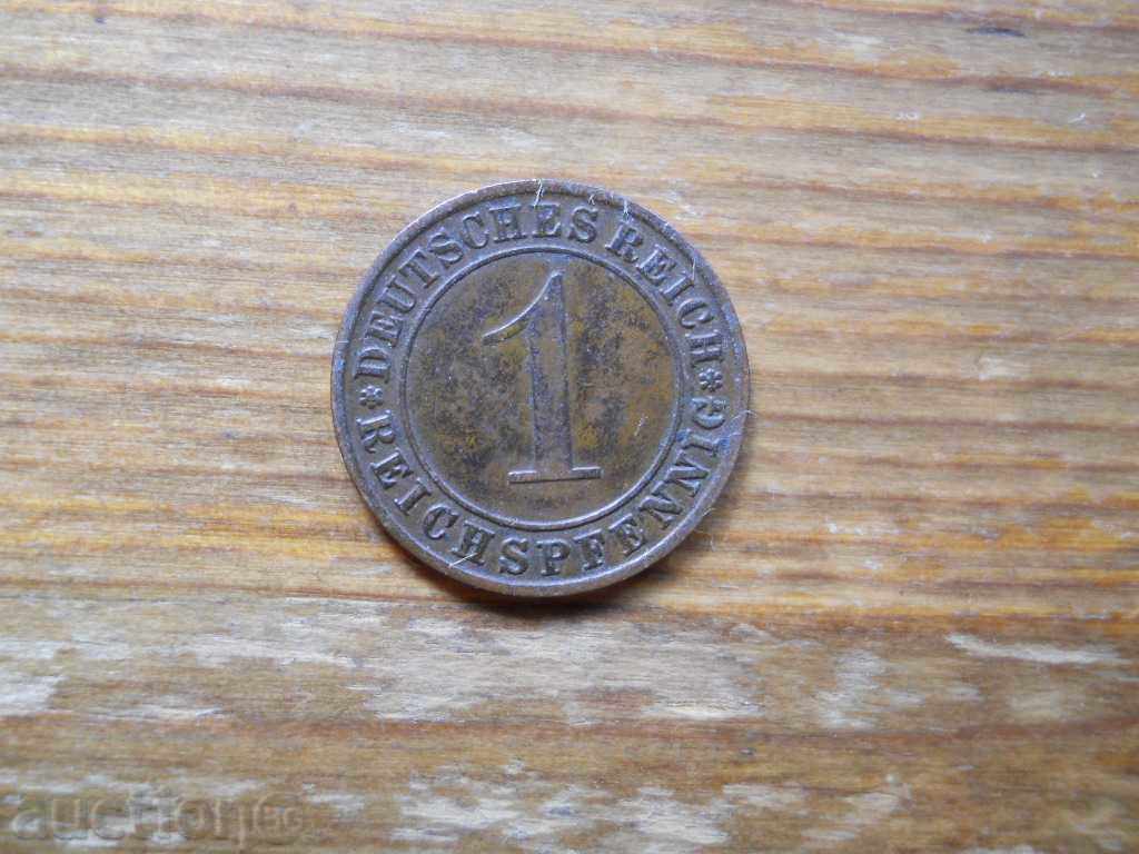 1 pfennig 1930 - Germania ( A ) reichspfennig