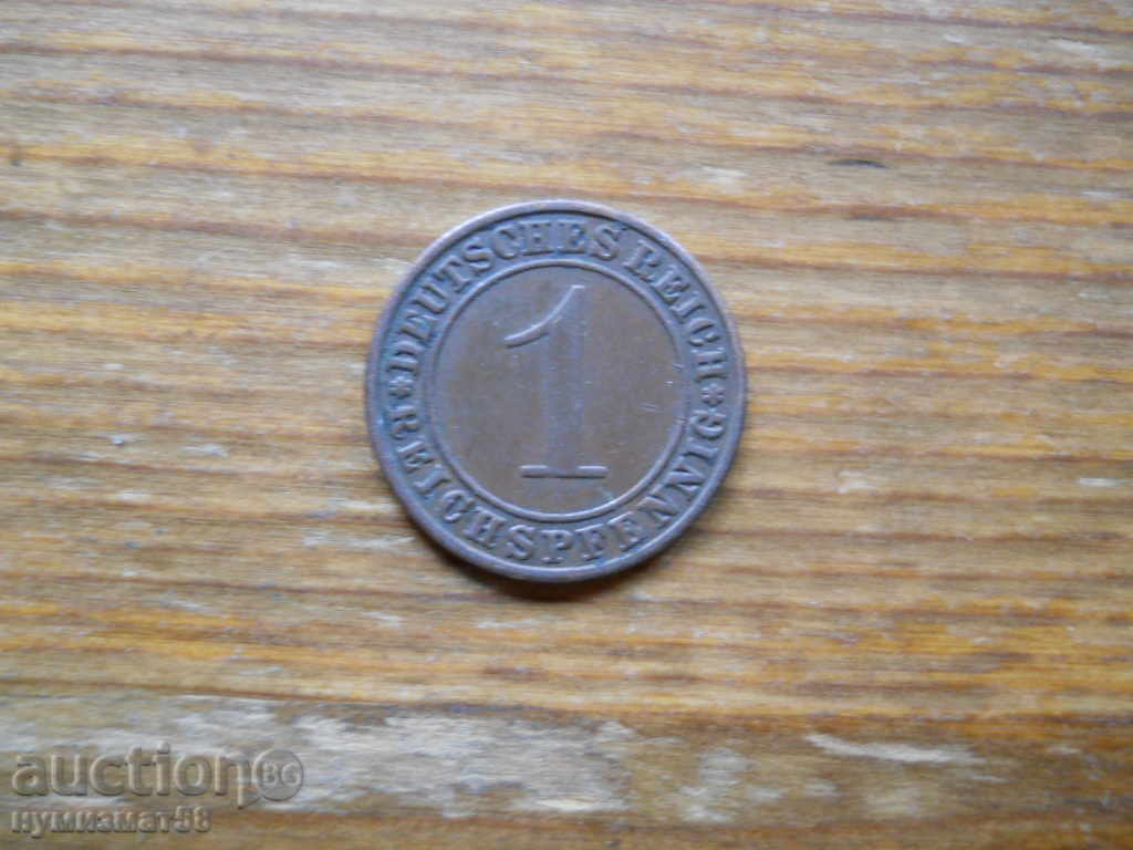 1 pfennig 1936 - Germany ( A ) reichspfennig