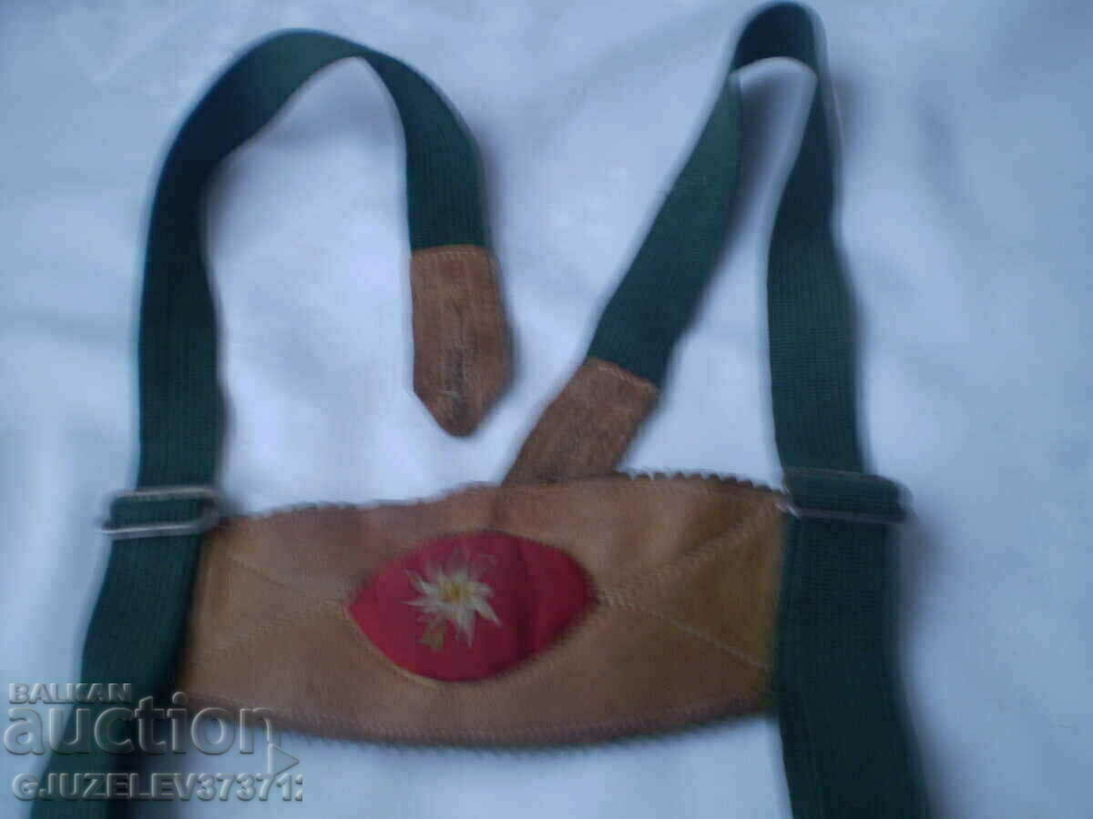 Auction  Vintage Children's Suspenders Embroidered Edelweiss