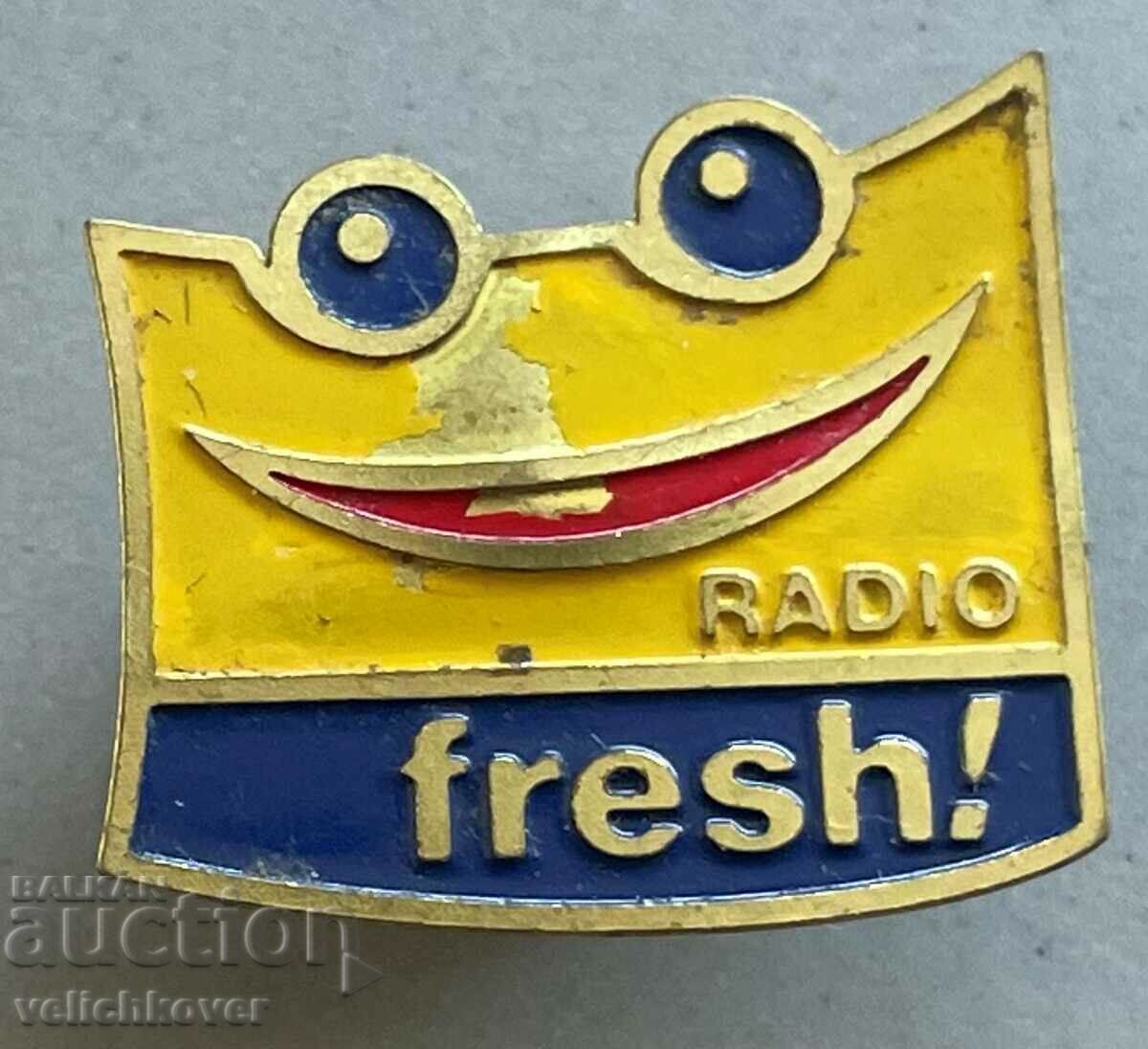 33458 Bulgaria sign logo Radio Fresh on pin