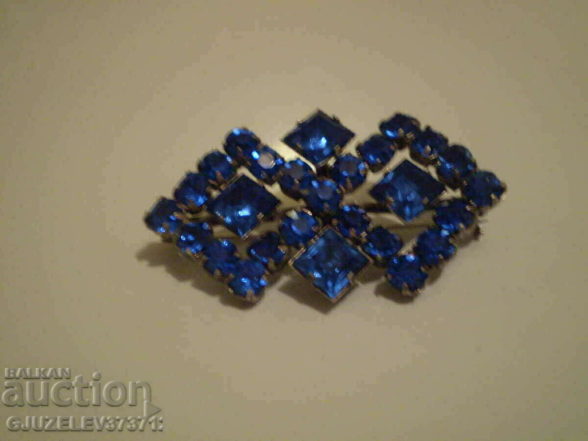 Стилна стара дамска игла -брошка Арт Деко - 5