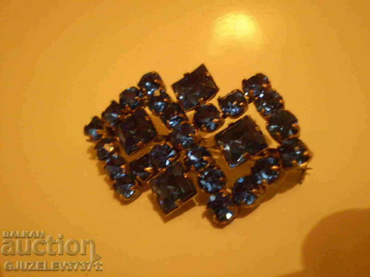 Стилна стара дамска игла -брошка Арт Деко - 7