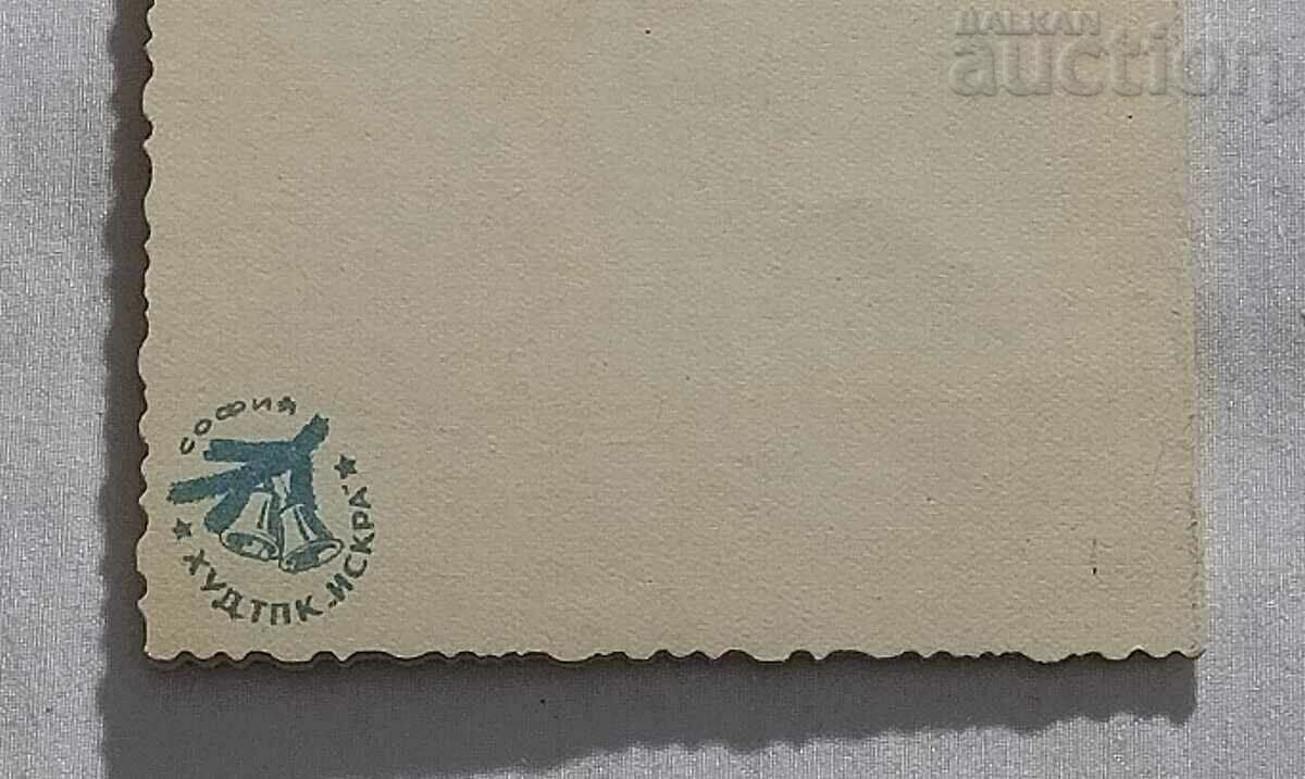 FLOWERS PAINTED ON SILK CARD 1960 - 6 FLOWERS PAINTED ON SILK CARD 1960 - 6