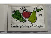 BULGARPLODEXPORT-SOFIA ADVERTISING CARD 1956