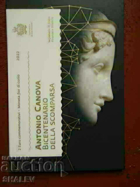 2 Euro 2022 San Marino "Antonio Canova" San Marino /2/ with price 112.89 BGN | € 57.72