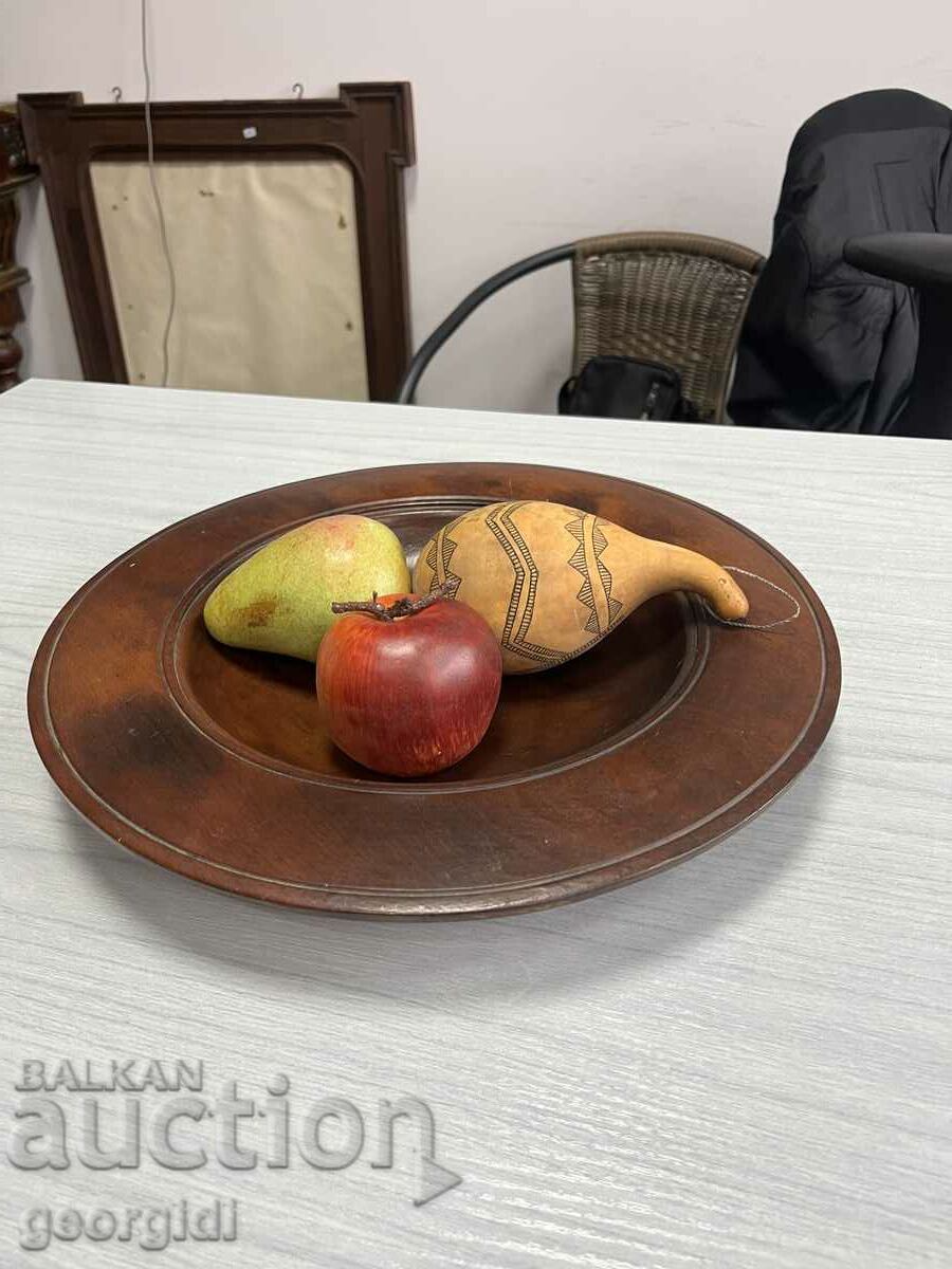 Large wooden fruit bowl / bowl. #3141