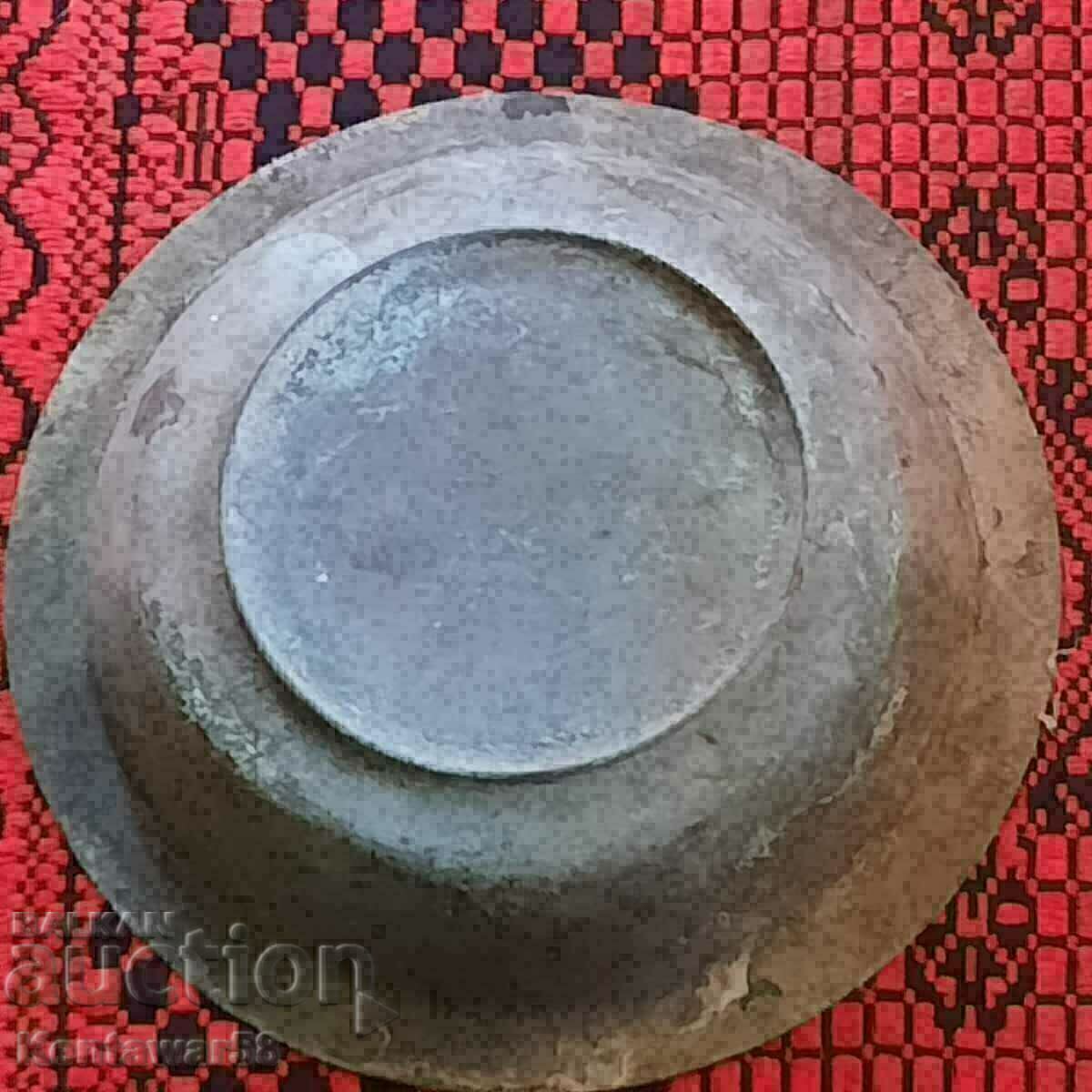 Antique copper plate. with price 10.00 BGN | € 5.11 Antique copper plate. with price 10.00 BGN | € 5.11