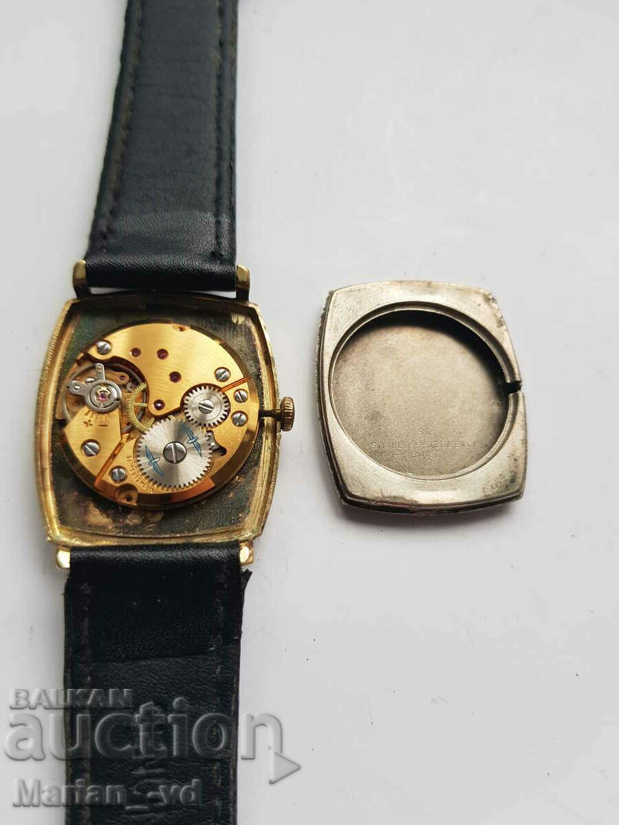 Rotary 17 Jewel 1970s gold-plated mechanical men's watch. - 7