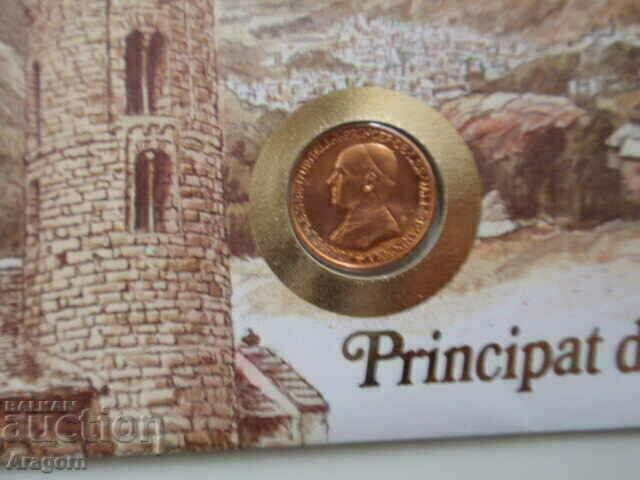 Auction rare coin and stamp envelope Andorra 25 centimes 1986 Auction rare coin and stamp envelope Andorra 25 centimes 1986