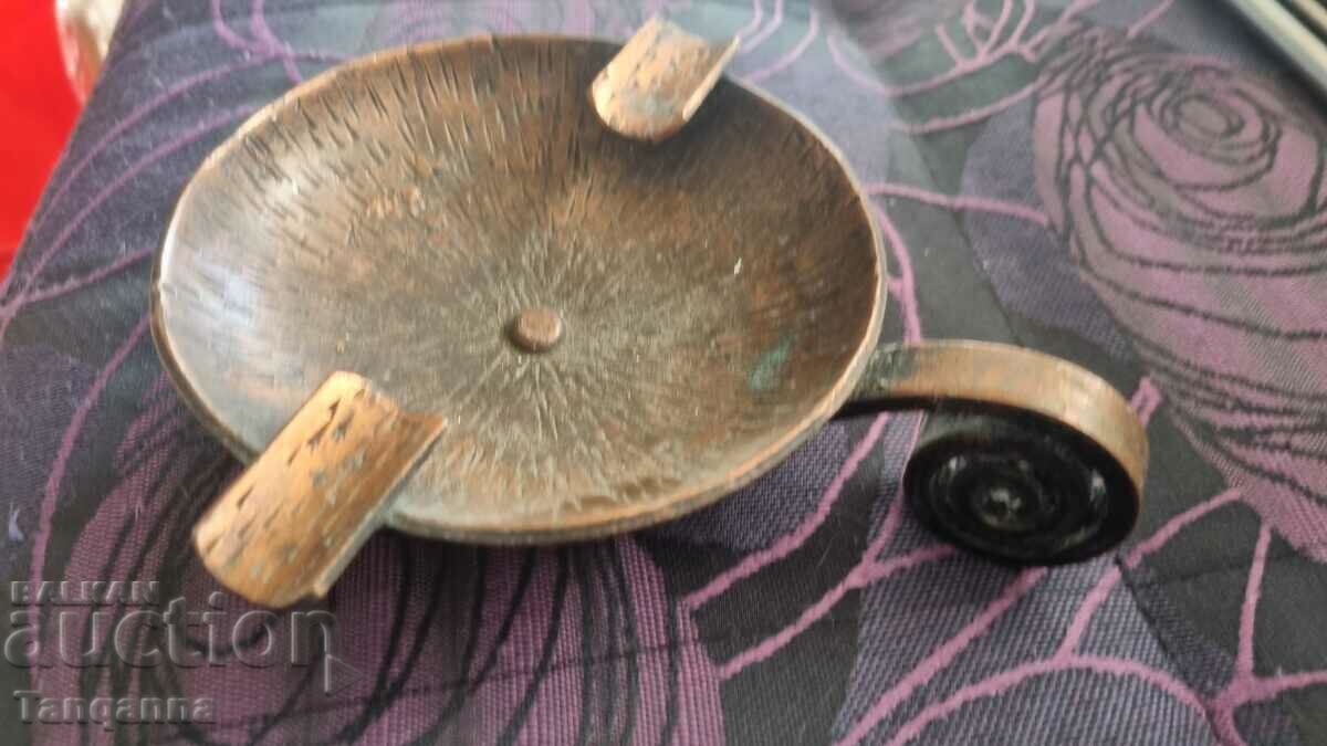 Old bronze ashtray