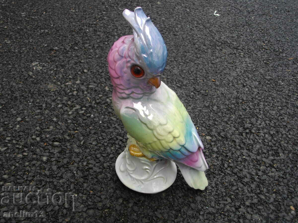 OLD PORCELAIN NIGHT LAMP PARROT BODY
